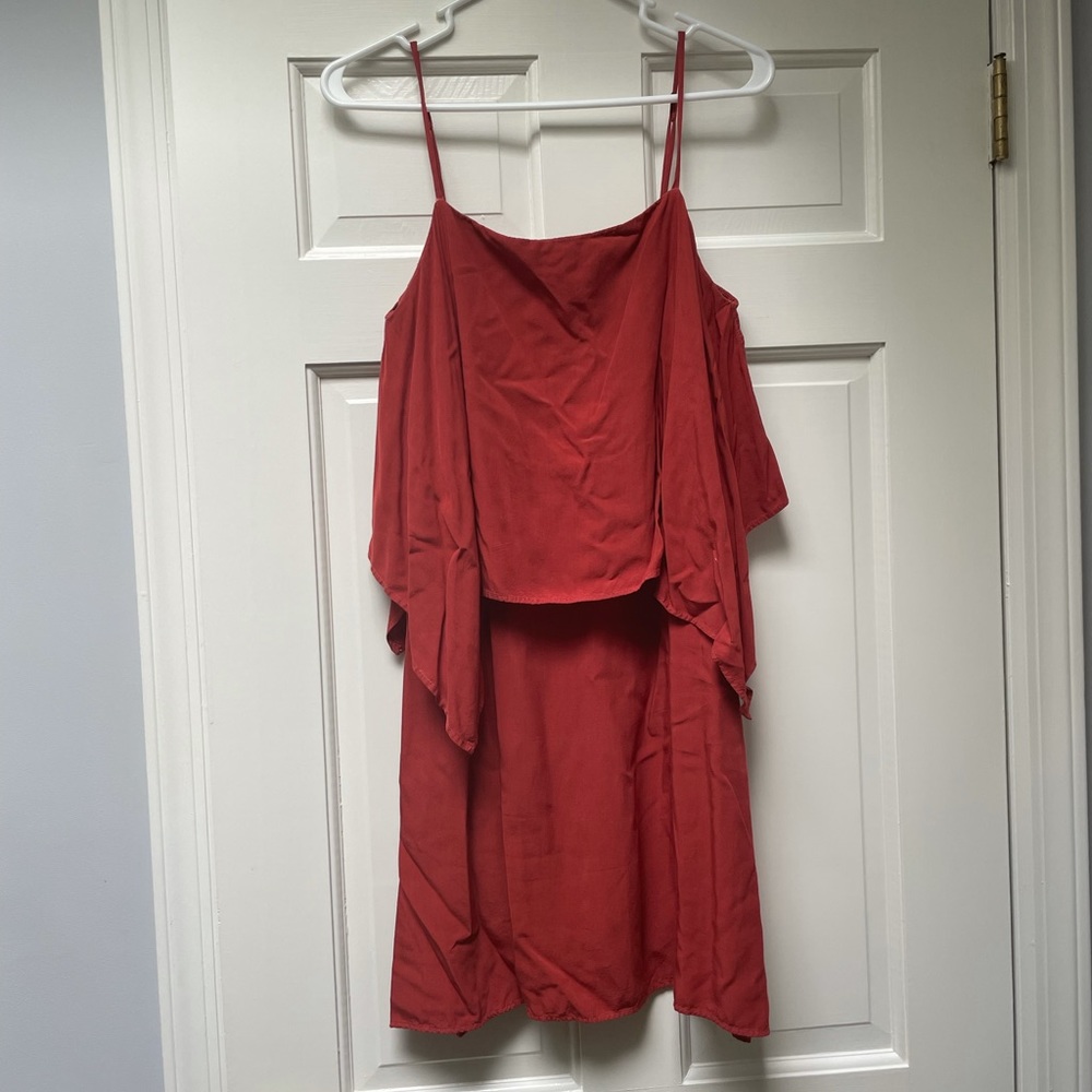 Red mini dress